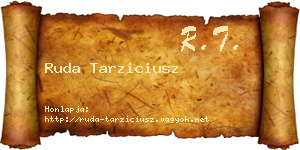 Ruda Tarziciusz névjegykártya